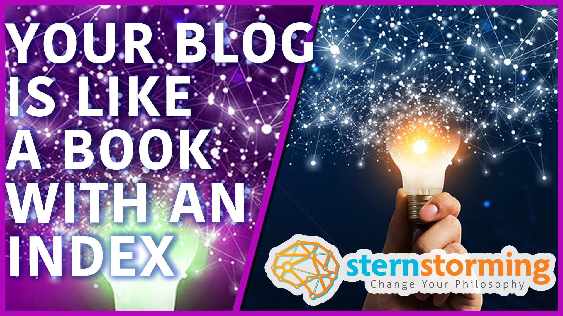 Your Blog is like the index in a book. SEO lesson